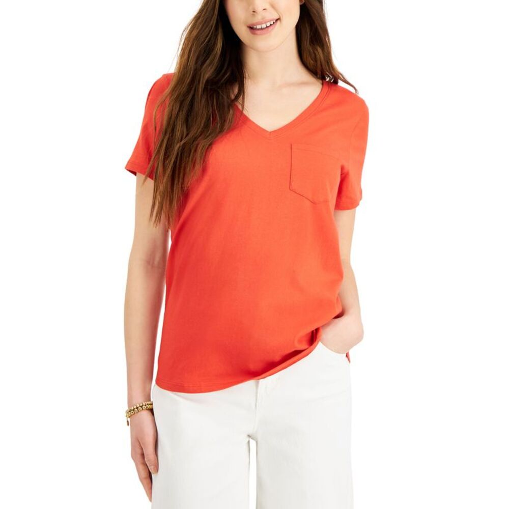 Style & Co Cotton V Neck T-Shirt